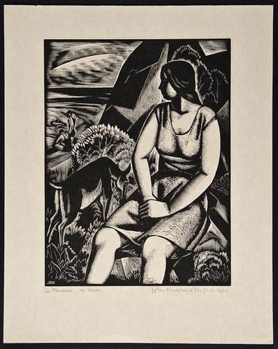 John Buckland-Wright (1897-1954) Le Chevriere (The: John Buckland-Wright (1897-1954) Le Chevriere (The Goat Girl) (bw L78)wood engraving, 1932, signed, titled and dated in pencil, inscribed ep. d' essai, a trial proof aside from the edition of