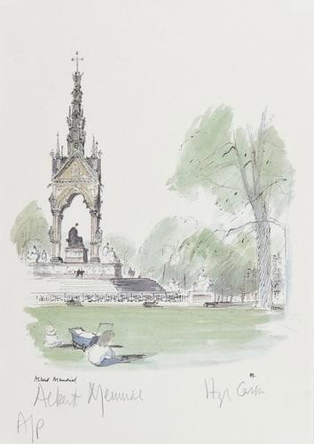 Sir Hugh Casson Albert Memorial colour-printed off: Sir Hugh Casson Albert Memorial colour-printed offset lithograph, signed and titled in pencil below, artist's proof, 270 x 190mm Condition report: artist's proof limited edition colour print