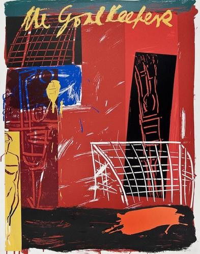 Bruce McLean (b.1944) Footballers: Bruce McLean (b.1944) FootballersBruce Mclean (b.1944) Footballers three silkscreens printed in colours, each signed in pencil, numbered variously, on wove paper, the full sheets printed the e