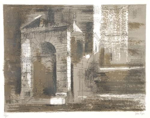 John Piper (1903-1992) Westminster School I & II (: John Piper (1903-1992) Westminster School I & II (l. 114-115)John Piper (1903-1992) Westminster School I, Westminster School II (l. 114-115) two lithographs printed in colours, both 1961, each