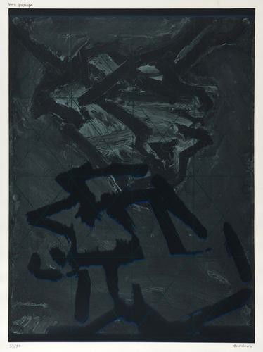 Frank Auerbach (b.1931) Playing Cards, Two Heads o: Frank Auerbach (b.1931) Playing Cards, Two Heads of JYMsilkscreen printed in colours, 1969, signed in pencil, numbered 33/70, on wove paper, with full margins, in good condition, 813 x 610 mm