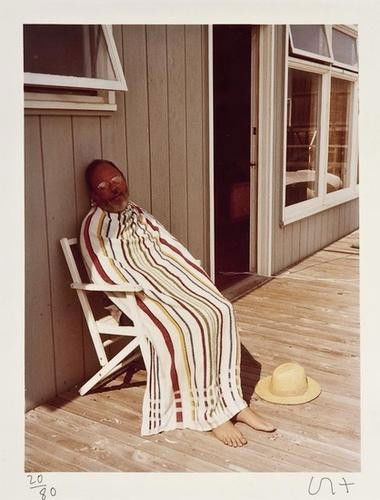 David Hockney (b.1937) Henry Avoiding The Sun: David Hockney (b.1937) Henry Avoiding The SunDavid Hockney (b. 1937) Henry Avoiding The Sun C-print in colours, 1975, signed in black ink, numbered 20/80, published by Sonnabend Editions, New