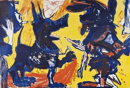 Paula Rego (b. 1935) Doctor Dog: Paula Rego (b. 1935) Doctor DogPaula Rego (b.1935) Doctor Dog (r.15) lithograph printed in colours, 1982, signed in pencil, a proof aside from the edition of 50, published by the Edward Totah