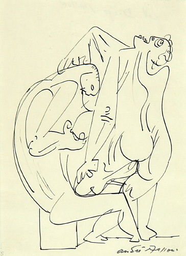 André Masson (1896-1987) sans titre: André Masson (1896-1987) sans titre stamped with the signaturepen & ink on paper25.5 by 18.5cm., 10 by 7¼in. ***Executed circa 1930.The authenticity of this work has been confirmed by th