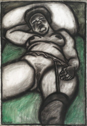 Peter Howson (b. 1958) untitled (woman): Peter Howson (b. 1958) untitled (woman) signedwatercolour and charcoal on paper83.5 by 59cm., 32= by 23¼in.