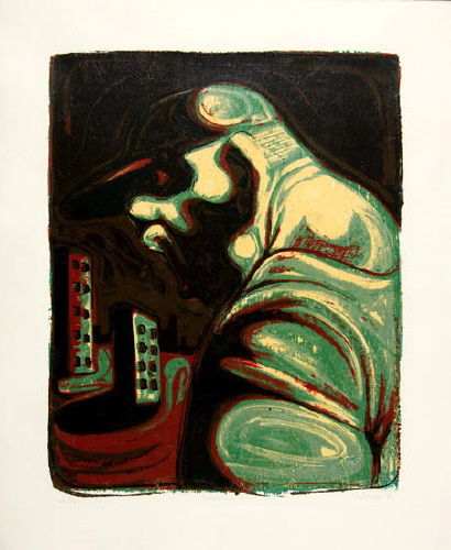 Cooper (Eileen) heartfelt: Cooper (Eileen) heartfelt lithograph printed in colours, 1994, signed, dated and inscribed A/P in pencil, an artist's proof aside from the edition; with Peter Howson, West Ham, silkscreen prin