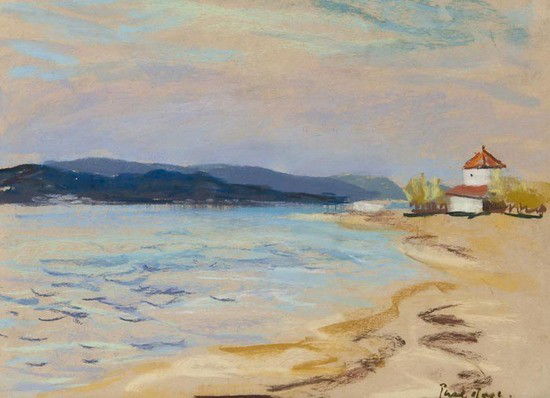 Paul Lucien Maze (1887-1979) Quimperlé: Paul Lucien Maze (1887-1979) Quimperlé,pastel on buff paper, signed lower right, titled and indistinctly inscribed on backboard, 28 x 38.5cm (11 x 15 1/4 in). Condition report: No visible fau