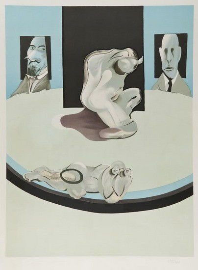 Francis Bacon (1909-1992): Francis Bacon (1909-1992) Affiche pour le Metropolitan Museum of Art (T.4) lithograph printed in colours, one of 200 impressions printed before letters, signed in felt-tip pen, numbered from t