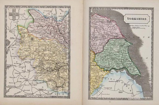 Johnson (Thomas Johnson's Atlas of England: Johnson (Thomas Johnson's Atlas of England,With all the Railways, Containing Forty Two Separate Maps of the Counties and Islands, engraved title in blue, and 41 lithographed maps on 42 sheets,