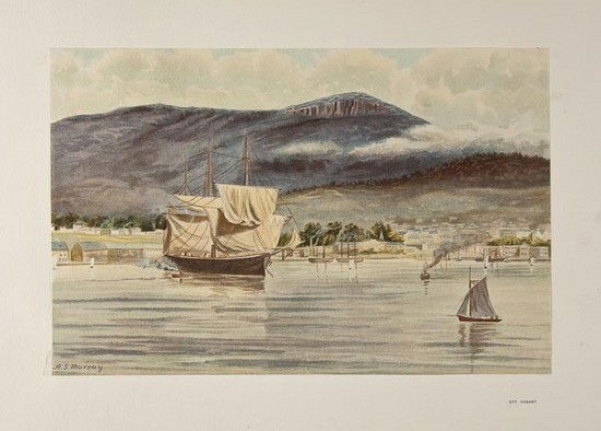 Murray (A.S.) Tasmanian Rivers, Lakes, and Flowers: Murray (A.S.) Tasmanian Rivers, Lakes, and Flowers,17 chromolithographed plates, most mounted, original cloth, lettered in gilt, very slightly rubbed, [Ferguson 12973], oblong folio, Melbourne