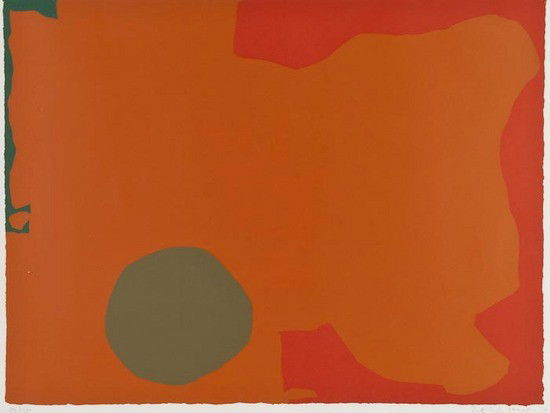 Patrick Heron (1920-1999) Umber Disc and Red Edge: Patrick Heron (1920-1999) Umber Disc and Red Edgesilkscreen printed in colours, 1970, signed and dated in pencil, numbered from the edition of 100, on wove paper, with full margins, 594 x 780