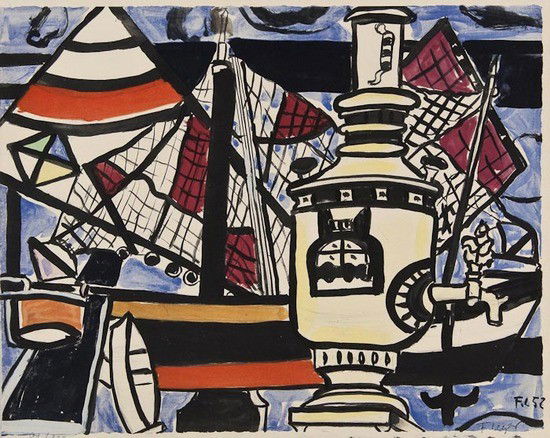 Fernand Léger (1881-1955) Le Phare: Fernand Léger (1881-1955) Le Pharelithograph printed in colours, 1952, signed and dated in pencil, numbered 91/300, on wove paper, the full sheet printed to the edges, 399 x 500 mm (16 x 20 i