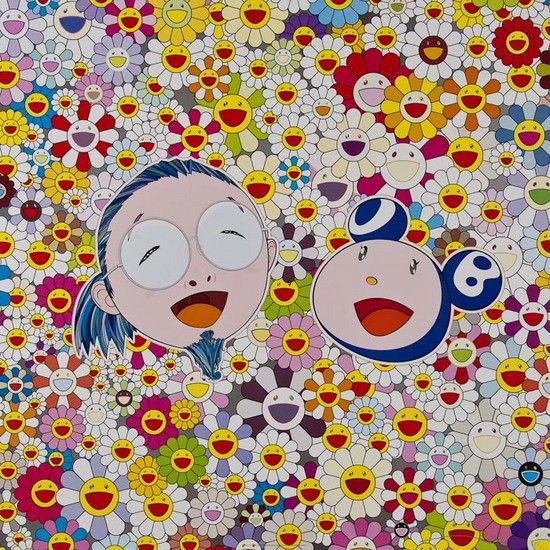 Takashi Murakami (b.1963) Me and Mr. DOB: Takashi Murakami (b.1963) Me and Mr. DOBoffset lithograph printed in colours, 2009, signed and numbered in silver felt-tip pen, 63/300, published by Kaikai Kiki, Tokyo, on wove paper, the full