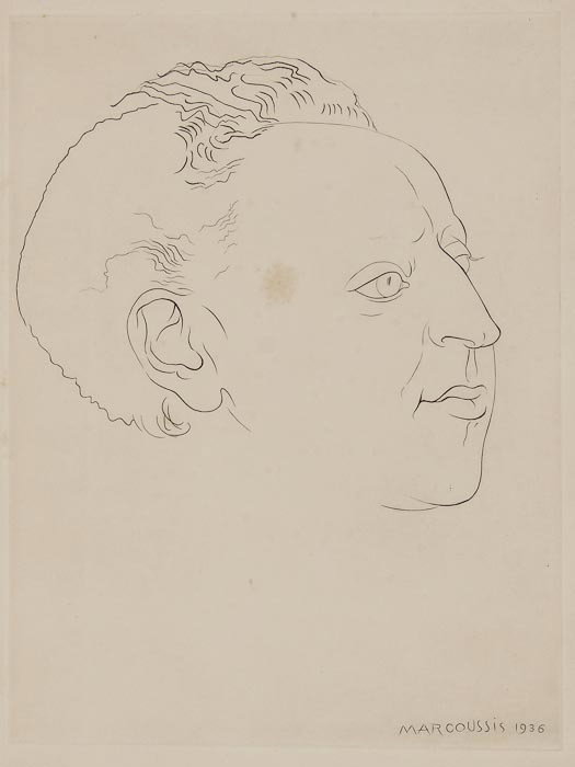 Louis Marcoussis Arthur Rubinstein: Louis Marcoussis Arthur Rubinstein,etching, (Lanfranchis 159; Milet 171), 4th state with artist's name and date, 1936, in the plate lower right, signed in ink and numbered 2/4, lower left shee