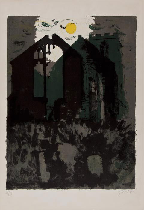 John Piper (1903-1992) Wiggenhall St. Mary the Vir: John Piper (1903-1992) Wiggenhall St. Mary the Virgin (L.254)lithograph printed in colours, 1975, signed and dated in pencil, numbered 33/75, as included in the Portfolio of Prints by British