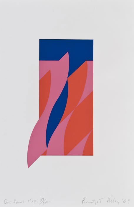 Bridget Riley (b.1931) One Small Step: Bridget Riley (b.1931) One Small Stepsilkscreen printed in colours, a bright, fresh impression, 2009, signed, titled and dated in pencil, numbered 117/300, on wove paper, the full sheet, 441