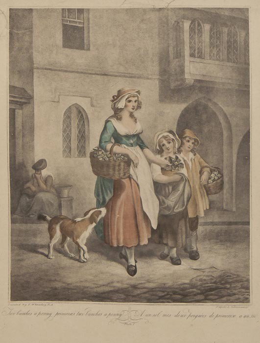 Wheatley (Francis) After Cries of London: Wheatley (Francis) After Cries of London,12 only (of 13), by E. Jackson Stodart, H. Scott Bridgwater, Eugene Tily and others, stipple-engravings, printed in colours and finished by hand, each