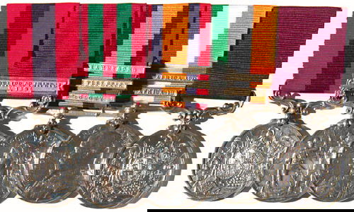 A Boer War Distinguished Conduct Medal for group: A Boer War Distinguished Conduct Medal for group of five to Major Sidney H. Williamson, East Lancashire Regiment, Distinguished Conduct Medal, V.R. (Q.M.Sgt. S.H. Williamson, E.Lanc.Regt), In