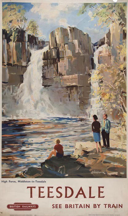 WESSON, Edward (1910-1983) TEESDALE, British Railw: WESSON, Edward (1910-1983) TEESDALE, British Railwayslithograph in colours printed by Stafford & Co., London, cond A-, not backed 40 x 25in. (102 x 64cm.)