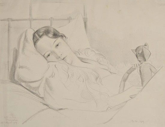 John Buckland-Wright (1897-1954) Mildred Anderson: John Buckland-Wright (1897-1954) Mildred Anderson and Hotel du Lactwo pencil drawings, 1927, signed, titled and dated in pencil lower left, each on Imperial Legion laid paper, various sizes</