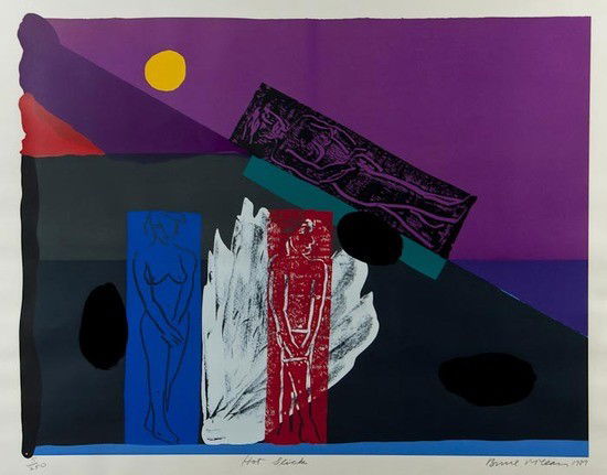 Bruce McLean (b.1944) Hot Slick: Bruce McLean (b.1944) Hot Slicktwo copies of the silkscreen printed in colours, 1989, each signed, titled and dated in pencil, numbered from the edition of 250, on wove paper, with full margin