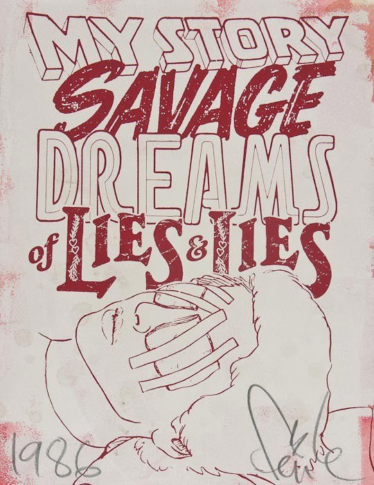 FAILE My Story Savage Dreams (Red): FAILE My Story Savage Dreams (Red)silkscreen printed in colours, 2007, signed and inscribed in pencil, numbered 04/11, stamp dated in red ink verso, on wove paper, the full sheet printed to th