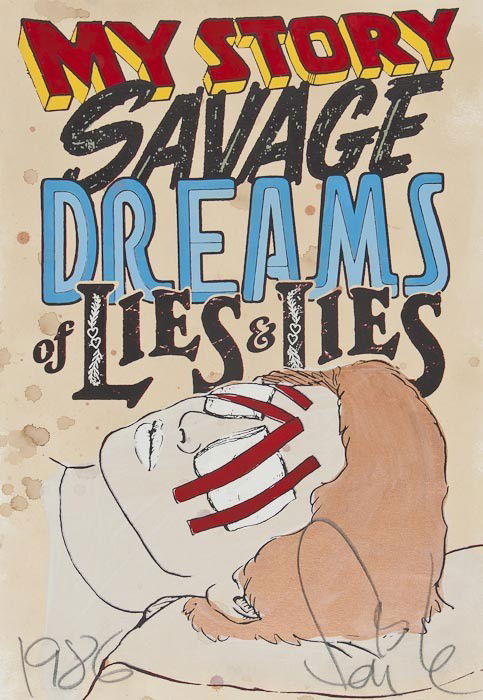 FAILE My Story Savage Dreams: FAILE My Story Savage Dreamssilkscreen printed in colours with hand colouring in acrylic paint, 2007, signed and inscribed in pencil, numbered 09/10, stamp dated in red ink verso, on wove pape