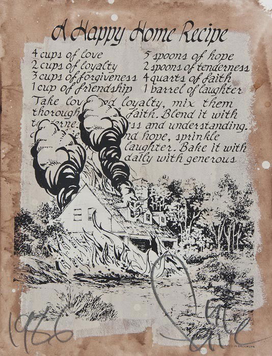 FAILE Happy Home II: FAILE Happy Home IIsilkscreen printed in colours, 2007, signed and inscribed in pencil, numbered 02/06, stamp dated in red ink verso, on wove paper, the full sheet printed to the edges, sheet