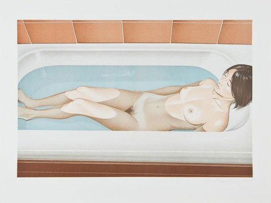 Mel Ramos (b.1935) Bonnard's Bath: Mel Ramos (b.1935) Bonnard's Bathlithograph printed in colours, 1979, signed in pencil, inscribed A.P., an artist's proof aside from the edition, on wove paper, with full margins, 720 x 530 m