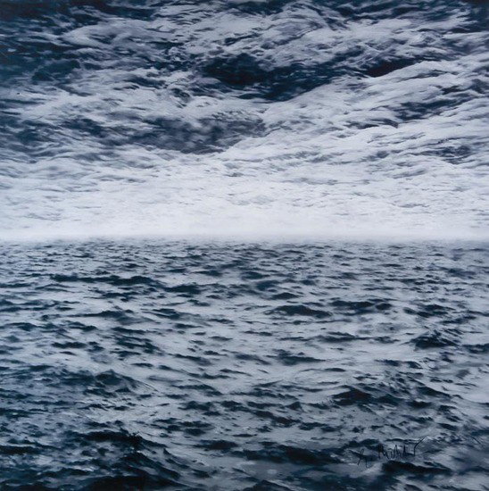 Gerhard Richter (b.1932)(after) Seestück Poster fo: Gerhard Richter (b.1932)(after) Seestück Poster for the Nationalgalerie, Berlinoffset-lithograph printed in colours, signed in black felt-tip pen, on smooth wove paper, 560 x 560mm (22 x 22in