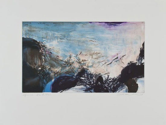 Zao Wou-Ki (b.1921) Agerup (R.302): Zao Wou-Ki (b.1921) Agerup (R.302)etching with aquatint printed in colours, 1978, signed and dated in pencil, inscribed Epreuve d'Artist in pencil, an artist's proof aside from the edition of