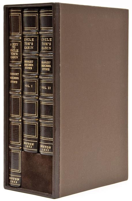 Stowe (Harriet Beecher) Uncle Tom's Cabin: Stowe (Harriet Beecher) Uncle Tom's Cabin,2 vol., first edition, first issue, with Hobart and Robbins imprint to verso of title, engraved vignette titles and 6 plates, Boston, 1852; A Key to U