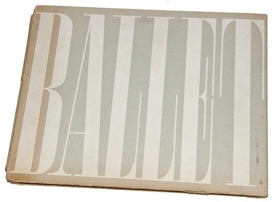 Alexey Brodovitch (1898-1971) Ballet,1945: Alexey Brodovitch (1898-1971) Ballet,1945J J Augustin, New York, first edition, in original wrappers over plain boards, text by Edwin Denley, one page of text missing, small 4to 22.3 x 28.5cm