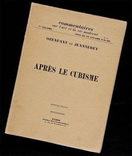 [Jeanneret (Charles Edouard)], "Le Corbusier".: [Jeanneret (Charles Edouard)], "Le Corbusier". and Amédée Ozenfant. Après Le Cubisme, second edition, 10 plates, list of pictures at the 1918 exhibition and advertisements at end, an invitatio