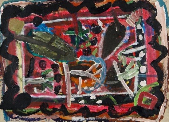 Gillian Ayres (b.1930) Untitled: Gillian Ayres (b.1930) Untitledwatercolour and acrylic on paper, 1988, signed and dated in purple crayon lower left, sheet 560 x 770 mm (22 x 30 1/4 in) Provenance: Property from the Collect