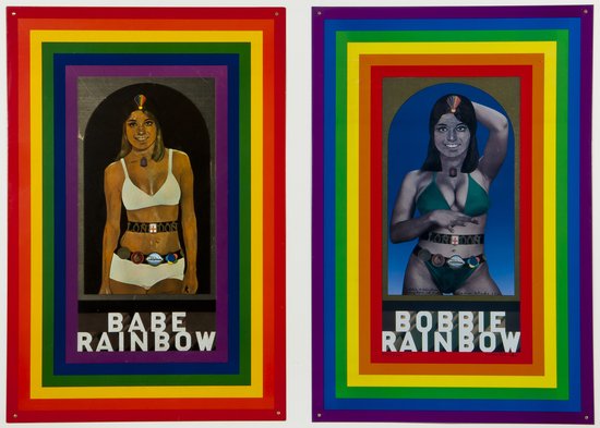 Sir Peter Blake (b.1932) Babe Rainbow & Bobbie Rai: Sir Peter Blake (b.1932) Babe Rainbow & Bobbie Rainbowtwo silkscreens printed in colours on tin, the second signed in black felt-tip pen and numbered 590/2000, the full sheets printed to the e