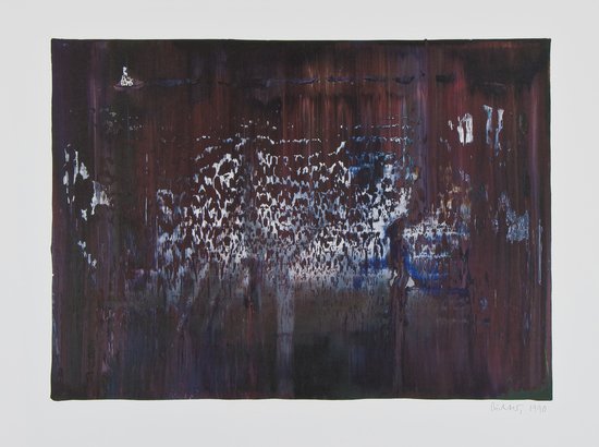 Gerhard Richter (b.1932) Abstraktes Bild (see B.An: Gerhard Richter (b.1932) Abstraktes Bild (see B.Anhang p.169)offset lithograph printed in colours, 1990, signed and dated in pencil, with the printed justification on separated sheet as publis