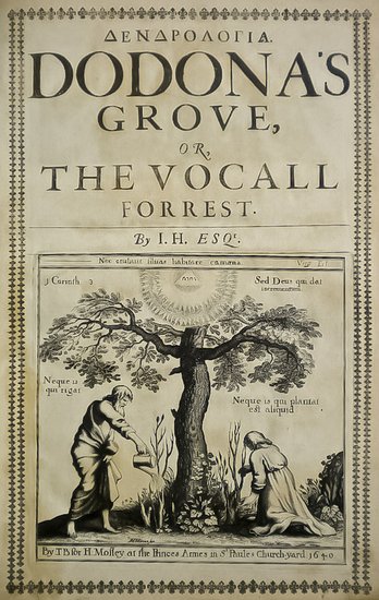 Howell (James) Dendrologia. Dodona's Grove; or, Th: Howell (James) Dendrologia. Dodona's Grove; or, The Vocal Forrest,first edition, large engraving on title-page, engraved frontispiece & 2ff. depicting Dodona's Grove, foxed, a few tears and ol
