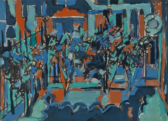 Anne Bonnet (1908-1960) Flower bed study: Anne Bonnet (1908-1960) Flower bed study,gouache and watercolour on paper, signed lower right, 26.5 x 36.5cm (10 1/4 x 14 1/4 in). IMPORTANT: This lot is so