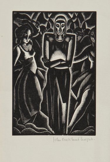 John Buckland-Wright (1897-1954) Edgar Allen Poe: John Buckland-Wright (1897-1954) Edgar Allen Poe: The Mask of the Red Deaththe set of thirteen wood-engravings, 1932, each signed in pencil, on wove paper, with full margins, in good condition