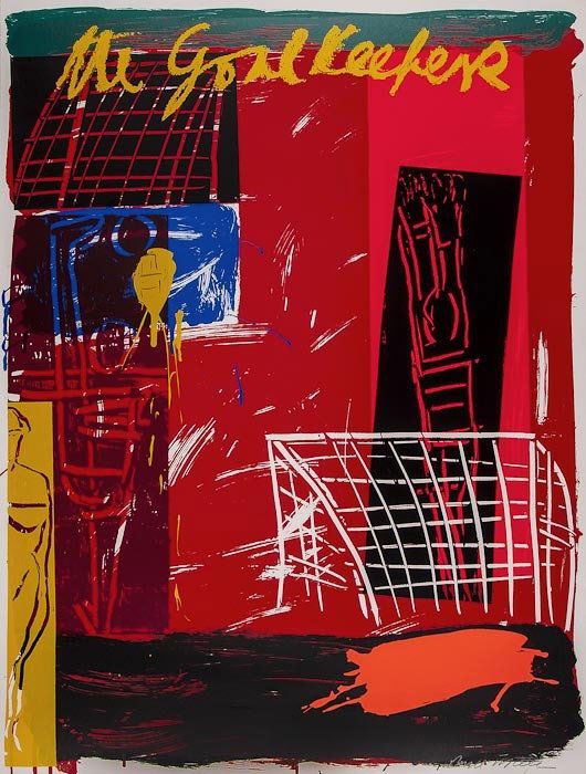 Bruce McLean (b.1944) Fear of the Spot & The Goal: Bruce McLean (b.1944) Fear of the Spot & The Goal Keepertwo silkscreens printed in colours, both signed in pencil, numbered 9/50 and 7/50 respectively, both on wove paper, with full margins,