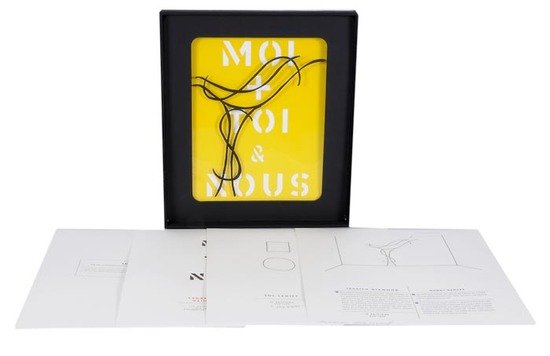 Jessica Diamond, Sol Lewitt and Lawrence Weiner Do: Jessica Diamond, Sol Lewitt and Lawrence Weiner Do-it-Yourselfthe multiple in three elements, 1993, each signed by the respective artist in pencil, numbered 42/125, published by IC Editions, I