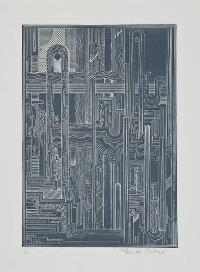 Sir Eduardo Paolozzi (1924-2005) Untitled: Sir Eduardo Paolozzi (1924-2005) Untitledone etching with aquatint, and one lithograph, each signed in pencil, numbered 63/70 and 34/60 respectively, both on wove paper, with full margins, 51