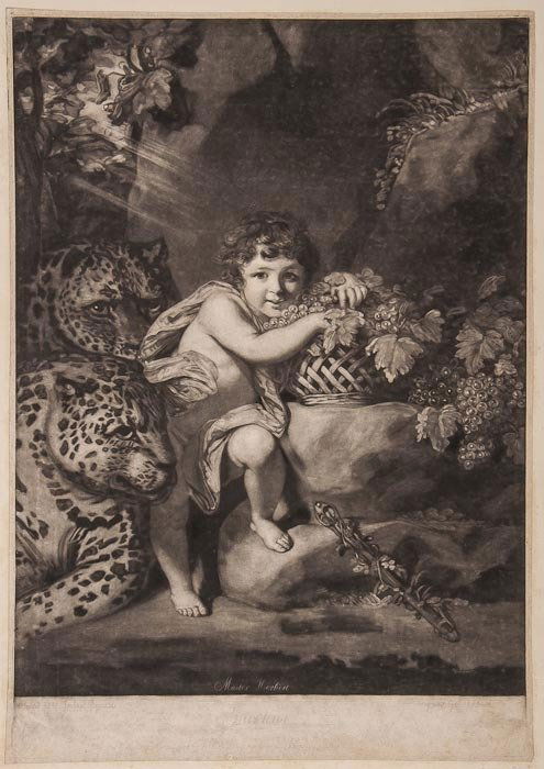 John Raphael Smith (1751-1812) Portrait of Master: John Raphael Smith (1751-1812) Portrait of Master Herbert as Bacchus,mezzotint, after Reynolds, scratch letter proof, 1776, [Frankau, 174; Chaloner Smith, 81], 510 x 355mm. (20 x 14 in); with