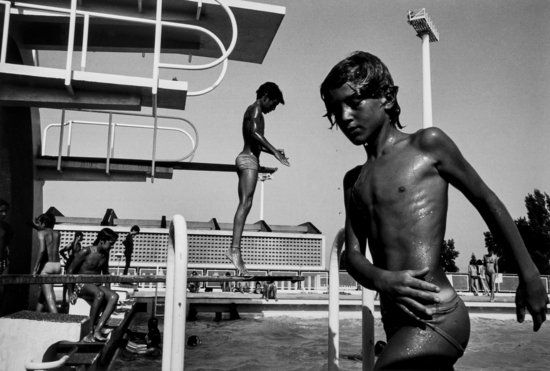 Jean-Philippe Charbonnier (1921-2004) La Piscine,: Jean-Philippe Charbonnier (1921-2004) La Piscine, Arles, France, 1957Gelatin silver print, printed 2003, signed, titled, dated, annotated and editioned 27/50 in pencil verso, 23.9 x 35.4cm (9