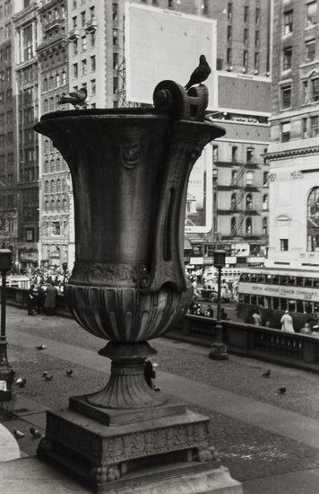 Walker Evans (1903-1975) Urn in front of New York: Walker Evans (1903-1975) Urn in front of New York Public Library, 1928-34Gelatin silver print with Harry Lunn 'Walker Evans' archive stamp, numbered in pencil XIV/102, annotated in pencil in u