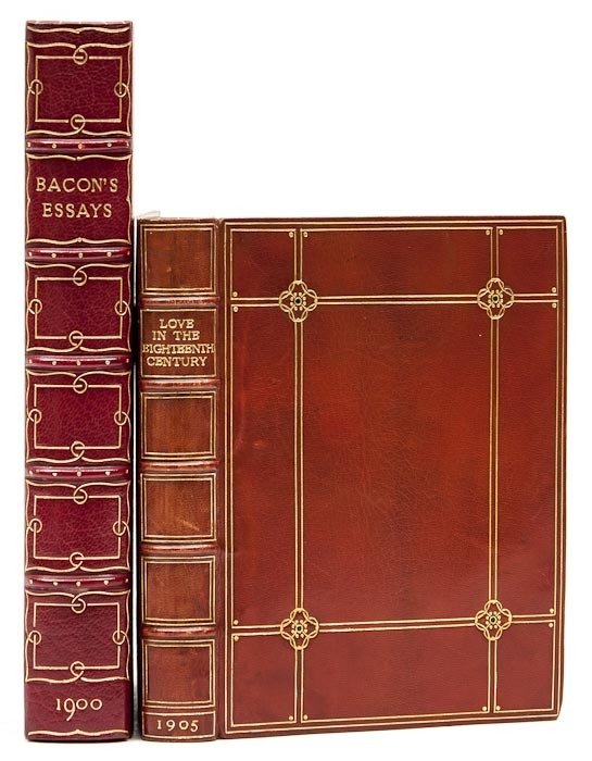 Goncourt (Edmond & Jules) Love in the Eighteenth C: Goncourt (Edmond & Jules) Love in the Eighteenth Century,title in red and black, text in French and English, bound in contemporary crushed russet morocco, by Sangorski & Sutcliffe, boards rule