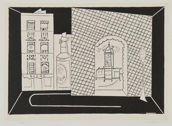 Stuart Davis (1892-1964) Arch No. 1: Stuart Davis (1892-1964) Arch No. 1lithograph, 1929, signed in pencil, numbered 6/30, on wove paper mounted on BFK paper, with full margins, 225 x 325 mm (8 7/8 x 12 3/4 in), )