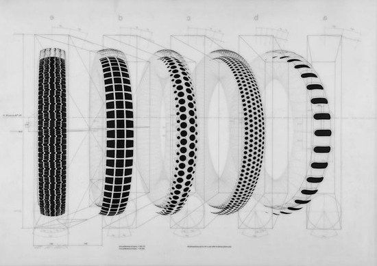 Richard Hamilton (1922-2011) Five Tyres Remoulded: Richard Hamilton (1922-2011) Five Tyres Remoulded (I.79)the complete portfolio, comprising, one cast silicone white elastomer relief, and seven silkscreens, one signed in pencil, numbered 148/