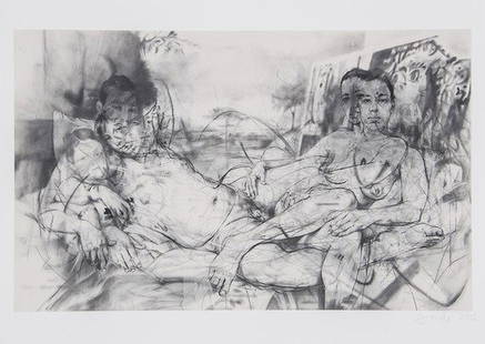 Jenny Saville (b.1970) Mirror: Jenny Saville (b.1970) Mirrorpigment print, 2011-12, signed and dated in pencil, numbered 21/50 on label verso, published by Modern Art Oxford, on Somerset photo paper, with full margins, 335